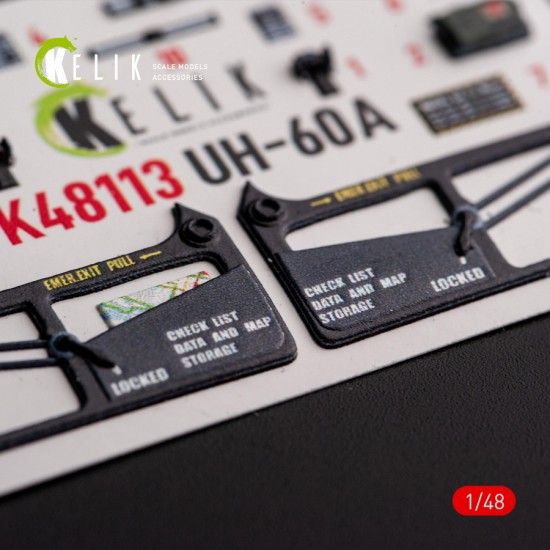 1/48 UH-60A Black Hawk Type 1 Interior parts (3D decals) for ICM kit 1/48 UH-60A Black Hawk Type 1 Interior parts (3D decals) for ICM kit