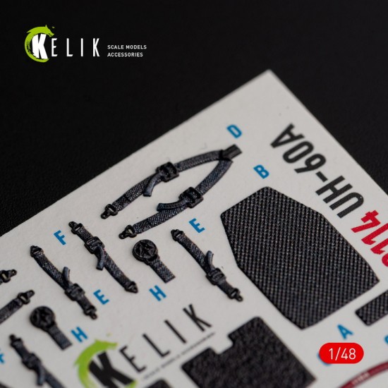 1/48 UH-60A Black Hawk Type 2 Defence Intelligence of Ukraine Interior parts for ICM kit 1/48 UH-60A Black Hawk Type 2 Defence Intelligence of Ukraine Interior parts for ICM kit