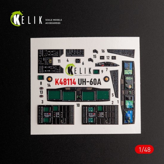 1/48 UH-60A Black Hawk Type 2 Defence Intelligence of Ukraine Interior parts for ICM kit 1/48 UH-60A Black Hawk Type 2 Defence Intelligence of Ukraine Interior parts for ICM kit