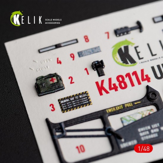 1/48 UH-60A Black Hawk Type 2 Defence Intelligence of Ukraine Interior parts for ICM kit 1/48 UH-60A Black Hawk Type 2 Defence Intelligence of Ukraine Interior parts for ICM kit