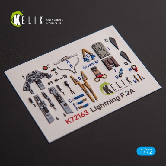 1/72 F.2A Lighting Interior parts (3D decals) for Airfix kit 1/72 F.2A Lighting Interior parts (3D decals) for Airfix kit