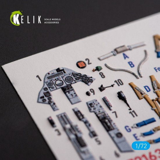1/72 F.2A Lighting Interior parts (3D decals) for Airfix kit 1/72 F.2A Lighting Interior parts (3D decals) for Airfix kit
