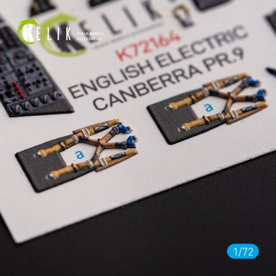 1/72 English Electric Canberra PR.9 Interior parts (3D decals) for Airfix kit 1/72 English Electric Canberra PR.9 Interior parts (3D decals) for Airfix kit