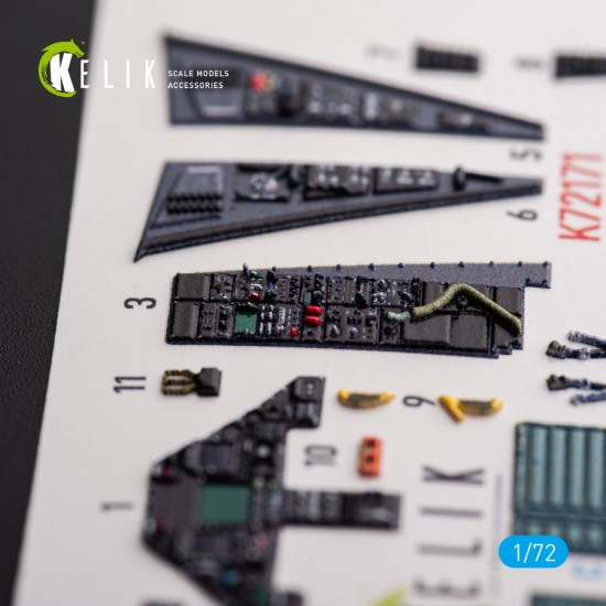1/72 F-117A NIGHTHAWK Interior parts (3D decals) for Academy kit 1/72 F-117A NIGHTHAWK Interior parts (3D decals) for Academy kit