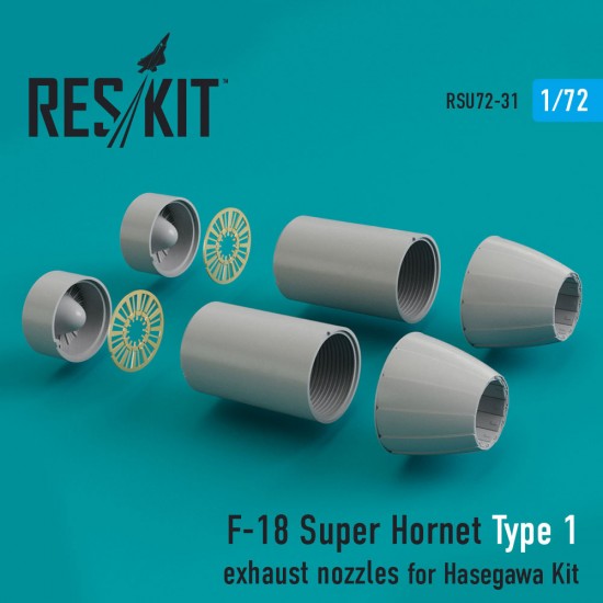 1/72 F-18 Super Hornet Type #1 Exhaust Nozzles for Hasegawa kits