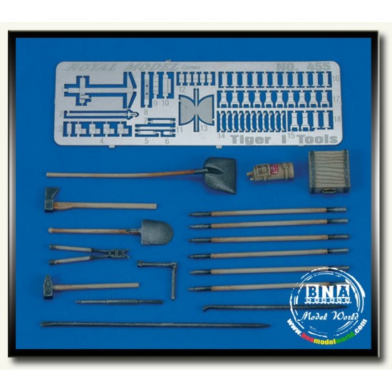 1/35 WWII Tiger I Tools & Holders