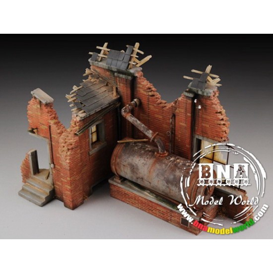 1/35 Factory Ruin with Steam Boiler
