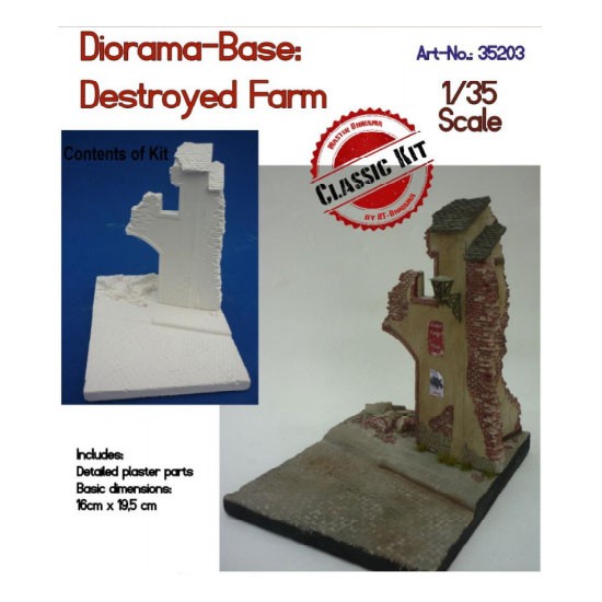 1/35 Diorama-Base: Destroyed Farm