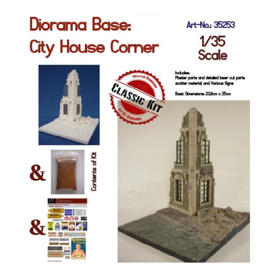 1/35 Diorama Base: Cityhouse Corner