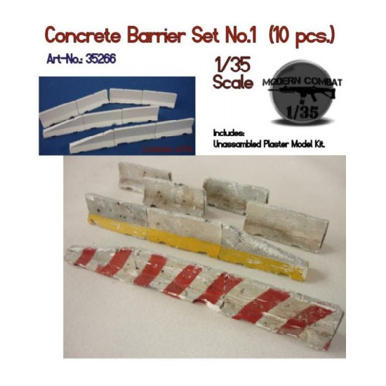 1/35 Concrete Barrier Set No.1 (10pcs)