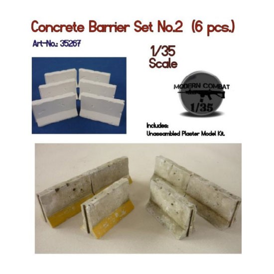 1/35 Concrete Barrier Set No.2 (6pcs)