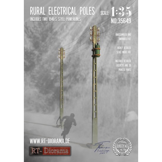 1/35 3D Resin Print: Rural Electrical Poles