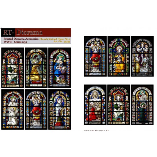 1/35 Romanic Church Stained Glass Windows No.2