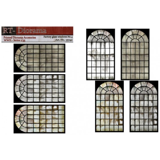 1/35 Printed Accessories: Factory Glass Windows No.4