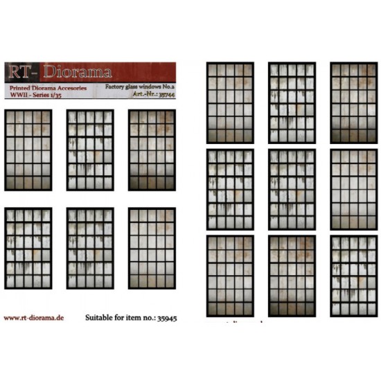 1/35 Printed Accessories: Factory Glass Windows No.2