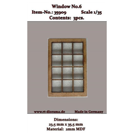 1/35 Lasercut: Window Vol.6 (3pcs)