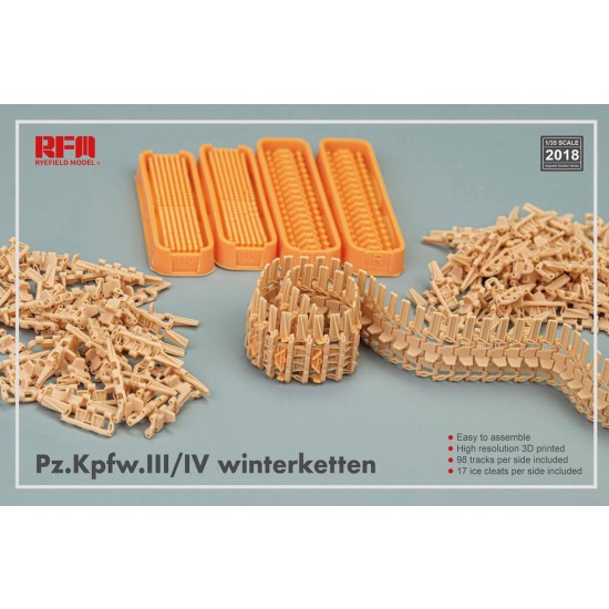 1/35 Pz.III/IV Winterketten Workable Track Links (3D printed ) 1/35 Pz.III/IV Winterketten Workable Track Links (3D printed )