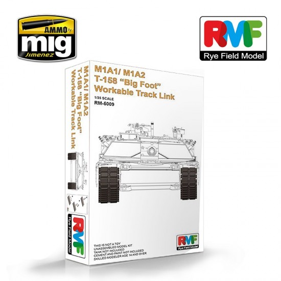 1/35 US M1A1/M1A2 T-158 Big Foot Workable Track Link 1/35 US M1A1/M1A2 T-158 Big Foot Workable Track Link