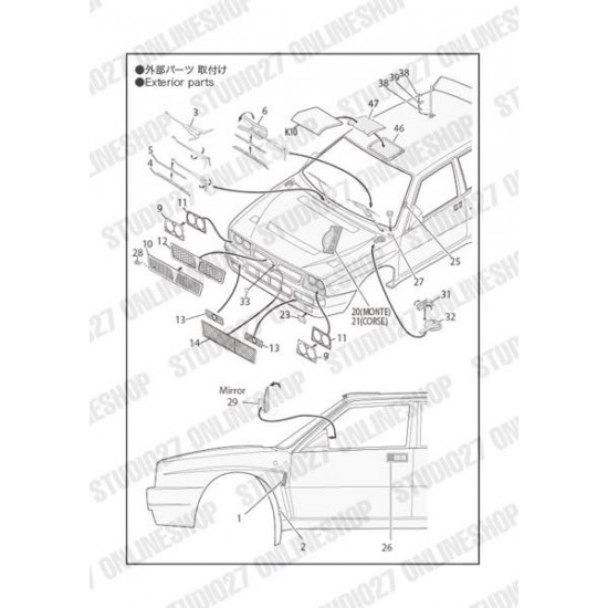 1/24 Lancia Super Delta Upgrade Parts for Hasegawa kit 1/24 Lancia Super Delta Upgrade Parts for Hasegawa kit