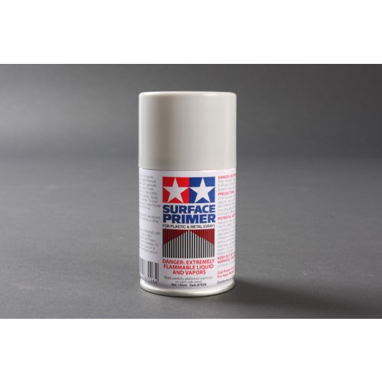 Surface Primer Spray for Plastic & Metal - Light Gray (100ml) Surface Primer Spray for Plastic & Metal - Light Gray (100ml)