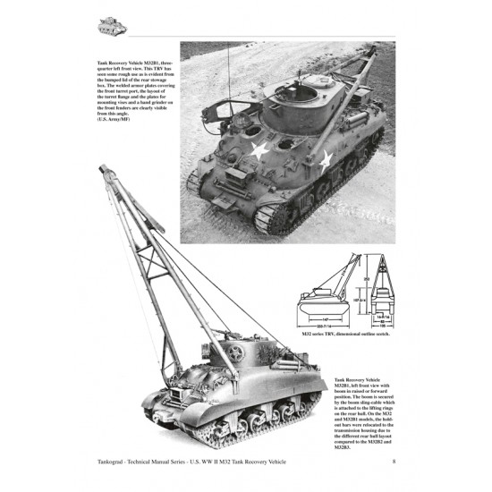 WWII Vehicles Technical Manual Vol.26 US M32, M31B1, M32B2, M32B3 Tank Recovery