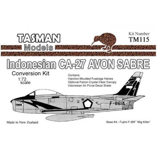 1/72 Indonesian AF Avon Sabre Conversion for Fujimi F-86F Mig Killer kits