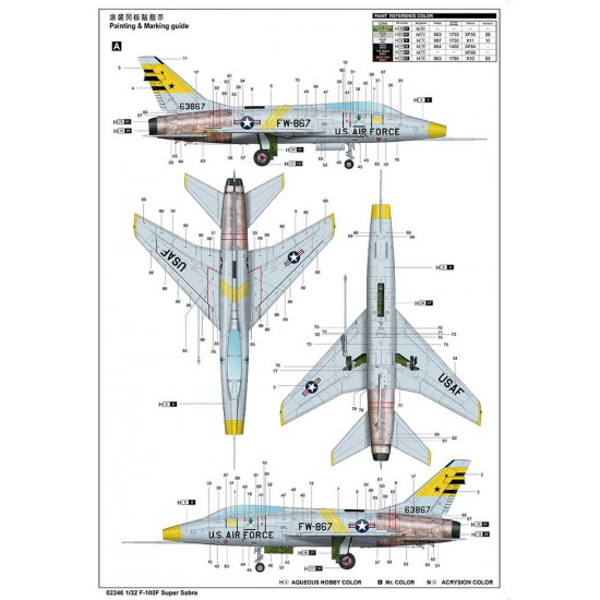 1/32 North American F-100F Super Sabre 1/32 North American F-100F Super Sabre