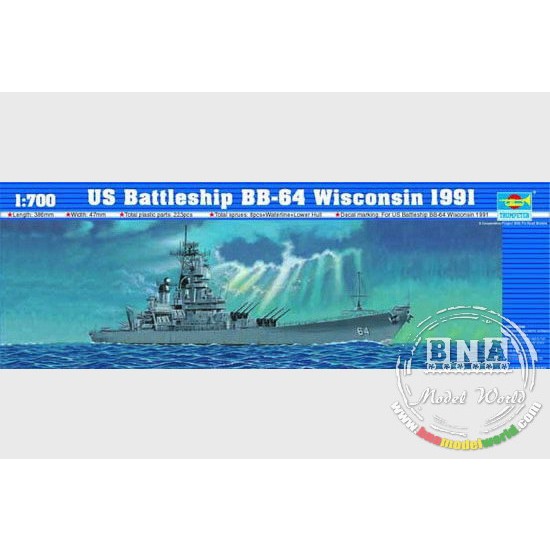 1/700 US Battleship BB-64 Wisconsin 1991