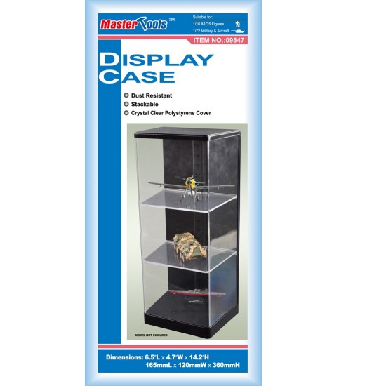 Upright Display Case (165 x 120 x 360mm) for 1/72 Aircraft & Armour, 1/35 1/16 Figures