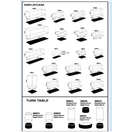 Upright Display Case (165 x 120 x 360mm) for 1/72 Aircraft & Armour, 1/35 1/16 Figures Upright Display Case (165 x 120 x 360mm) for 1/72 Aircraft & Armour, 1/35 1/16 Figures