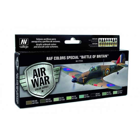Model Air Acrylic Paint Set - RAF Colours Special Battle of Britain (8 x 17ml)
