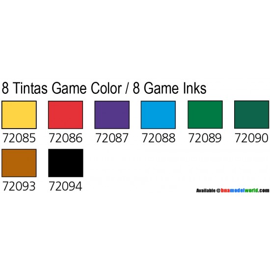 Game Colour Paint Set - Game Inks (8 x 17ml)