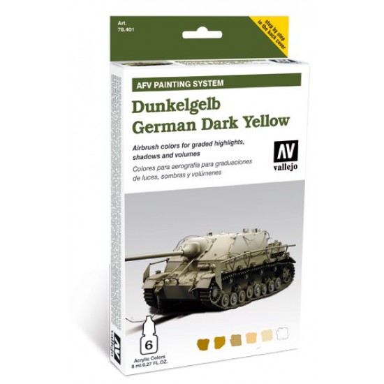 Dunkelgelb - German Dark Yellow - AFV Painting System (6 x 8ml)