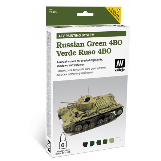 Russian Green 4BO - AFV Painting System (6 x 8ml)