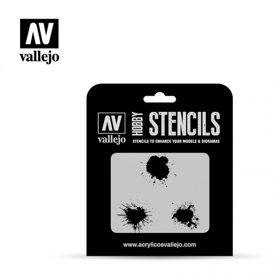 Masking Stencils for 1/35 Paint Stains Splash Effects