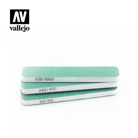 Flexi Sander Dual Grit #60/100, #240/400, #600/1000 (90 x 19 x 6mm, 3pcs) Flexi Sander Dual Grit #60/100, #240/400, #600/1000 (90 x 19 x 6mm, 3pcs)