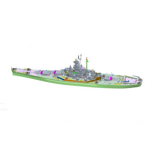 1/700 USS South Dakota Battleship BB-57 1944 [Standard Edition]