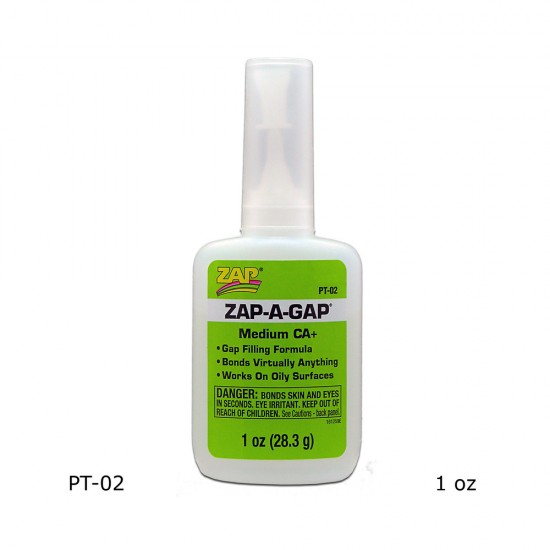 Zap-A-Gap CA+ Super Glue Medium Viscosity (1 oz / 28.3 g) Zap-A-Gap CA+ Super Glue Medium Viscosity (1 oz / 28.3 g)