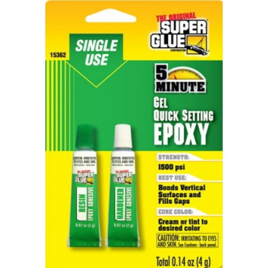 5-minute Single Use Gel Epoxy - Cream or Tint to Desired Colour (0.14 oz / 4 g)