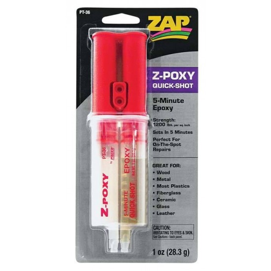 Z-Poxy 5-minute Epoxy Syringe (1oz / 28.3g)
