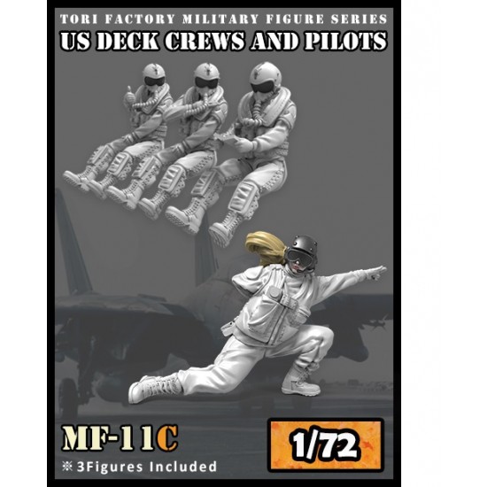 1/72 US Deck Crews and Pilots (3 figures)