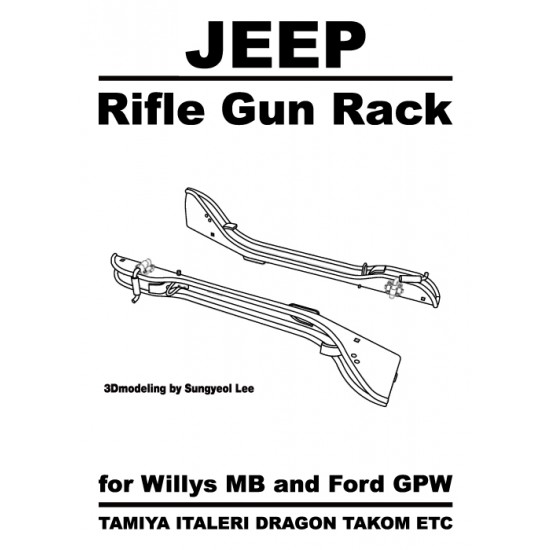 1/35 Jeep Rifle Gun Rack for Willys MB and Ford GPW ARTO production PF35056