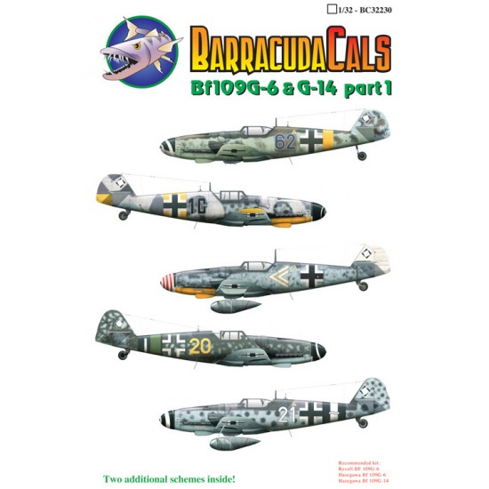 1/32 Messerschmitt Bf 109G-6/G-14 Decals Part 1