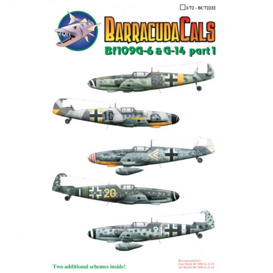 1/72 Messerschmitt Bf 109G-6/G-14 Decals Part 1