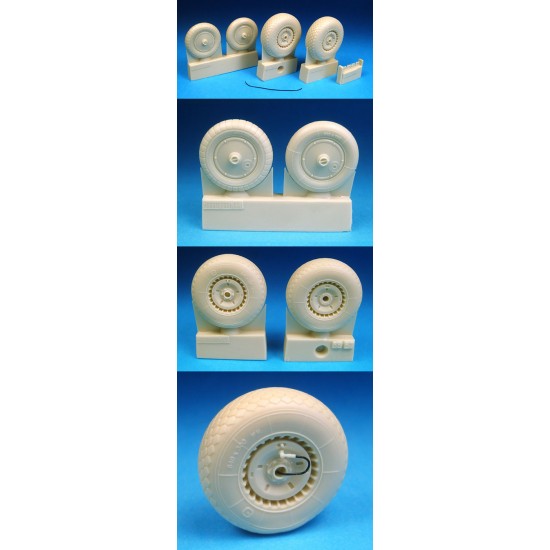 1/32 Messerschmitt Me 262 Main, Plain Hub Nose Wheels for Hasegawa/Trumpeter/Revell kits