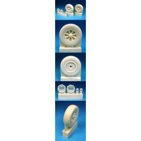 1/32 WWII F4U Corsair / F6F Hellcat Wheels - Stamped Hub