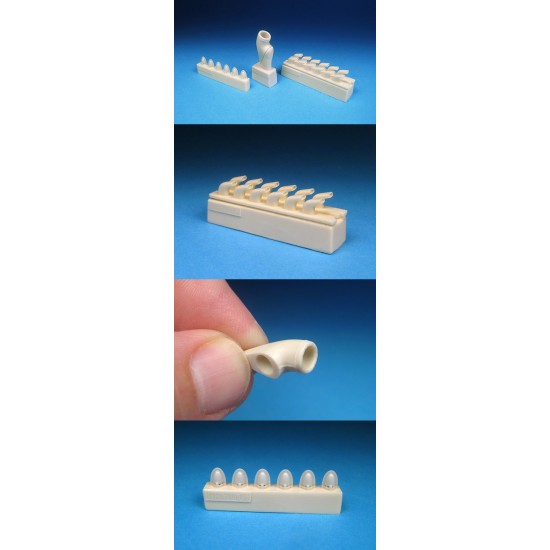 1/32 Messerschmitt Bf-109G-6 Intake and Exhausts Set for Revell/Hasegawa/Trumpeter kit