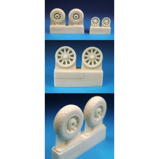 1/48 P-51 Mustang Hexagonal Tread Wheels for A-36 and P-51A, B, C, D & K variants