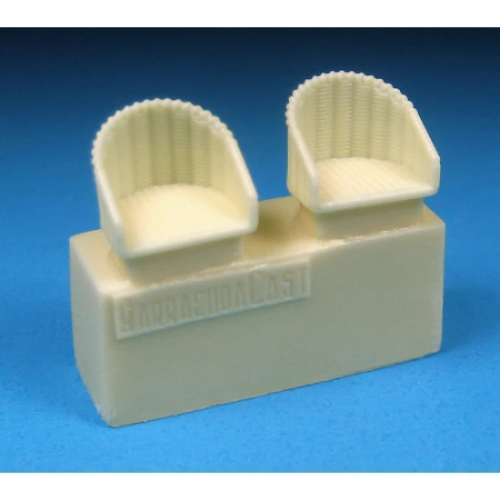 1/48 WWI British Wicker Seats Set without Seat Belts (2 Seats)