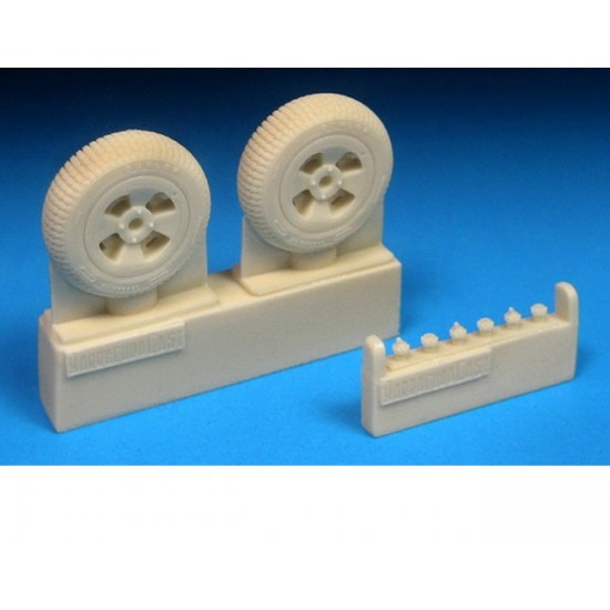 1/48 Sea Fury Block Tread Main Wheels for Airfix kits